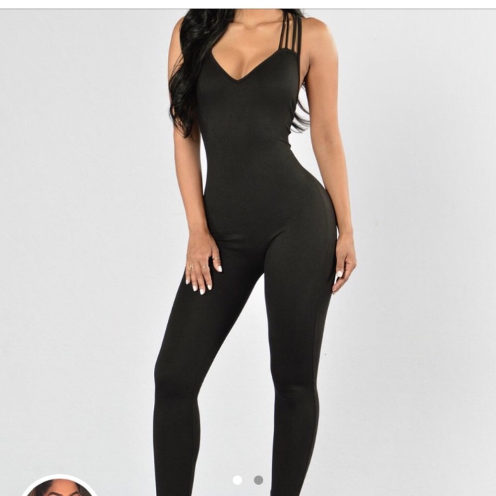 Fashion Nova All Black One piece/Jumpsuit